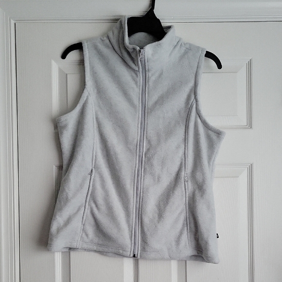 North River Full-Zip Gray Fleece Vest - Picture 1 of 10